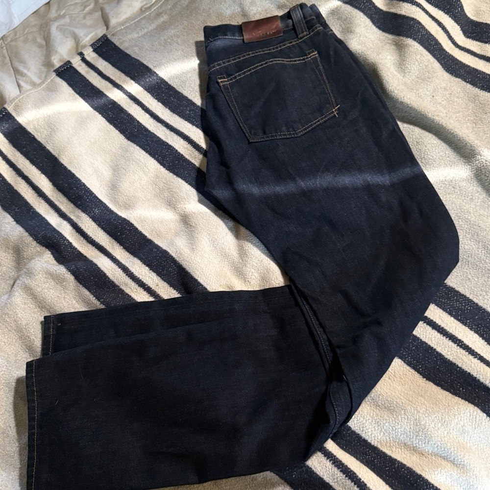 JBrand Kane Slim Straight Leg Dark Blue Denim Jeans 31 $228